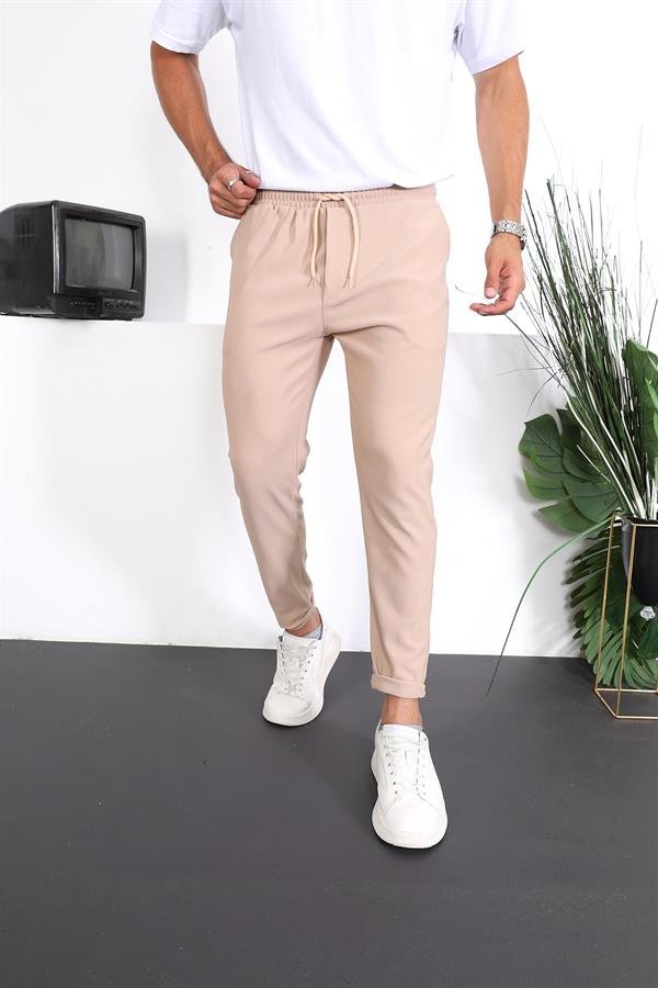 Premium Dokulu Duble Paça Fit Pantolon - Justyol