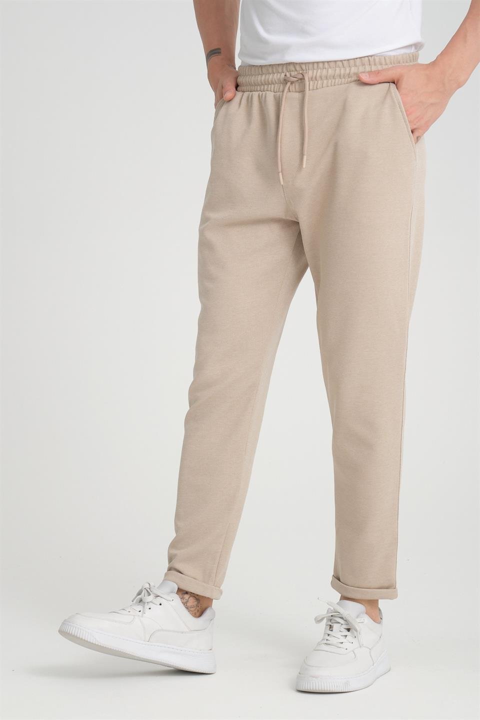 premium oxford örme duble paça erkek pantolon - Justyol
