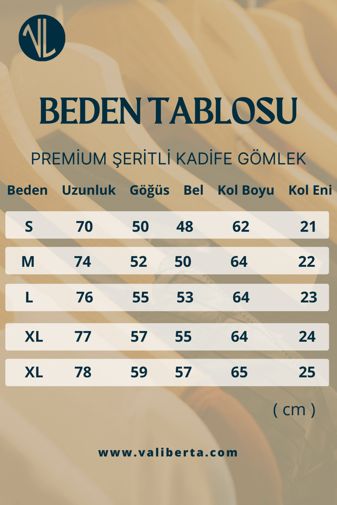 Premium Şeritli Kadife Gömlek - Justyol
