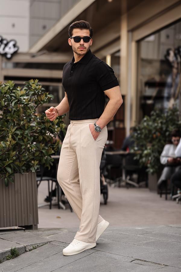 Rahat Kalıp Beli Lastikli Baggy Pantolon - Justyol
