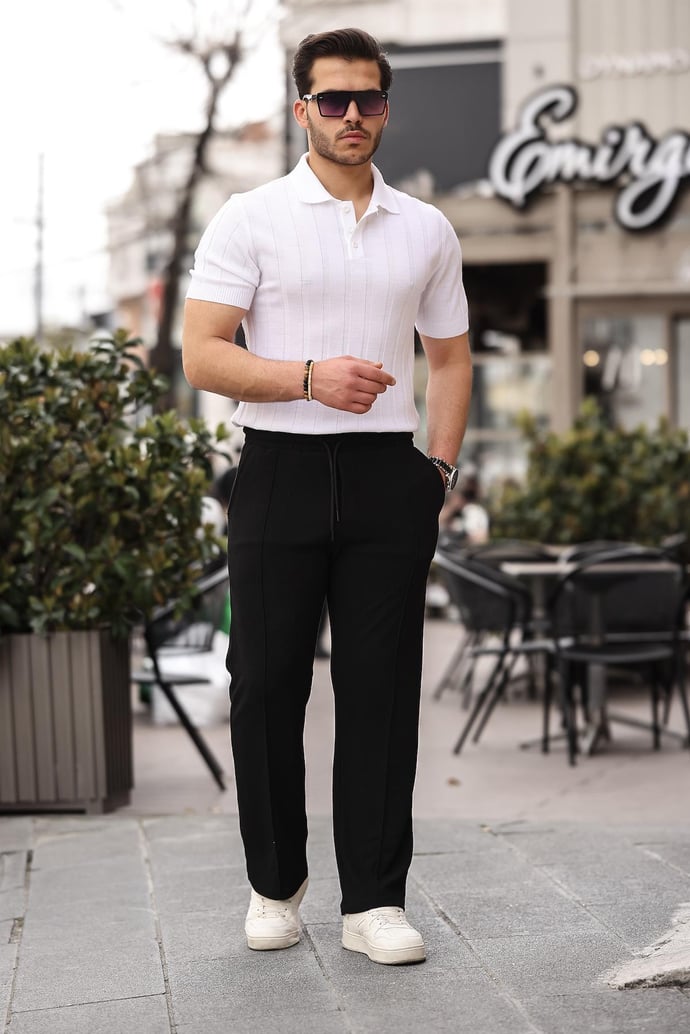 Rahat Kalıp Beli Lastikli Baggy Pantolon - Justyol