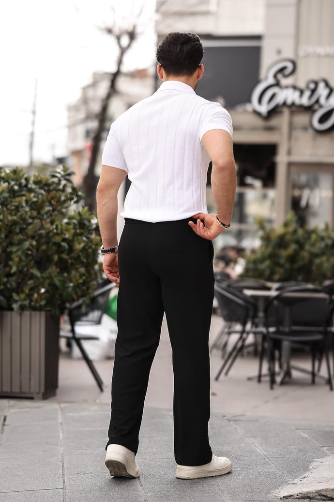 Rahat Kalıp Beli Lastikli Baggy Pantolon - Justyol