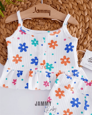 colorful daisies suspender spanish suit - Justyol