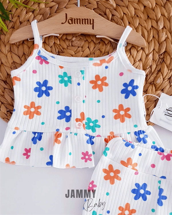 colorful daisies suspender spanish suit - Justyol