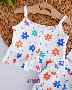 colorful daisies suspender spanish suit - Justyol