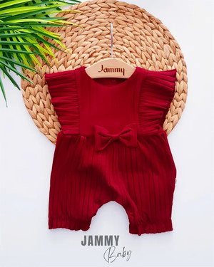 sandy ruffled wide ruffle short jumpsuit - Justyol