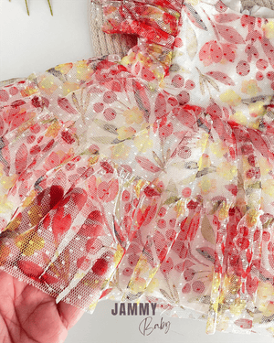 shaypatterned tulle bandana dress set - Justyol