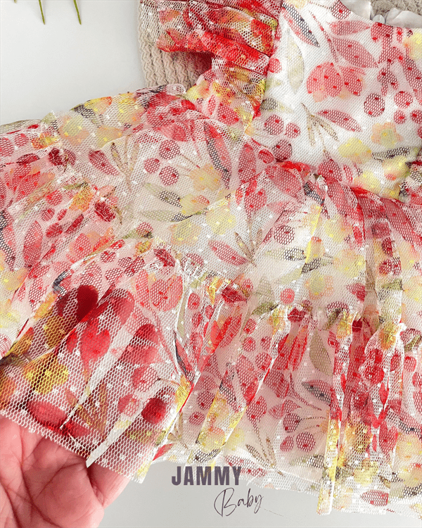 shaypatterned tulle bandana dress set - Justyol