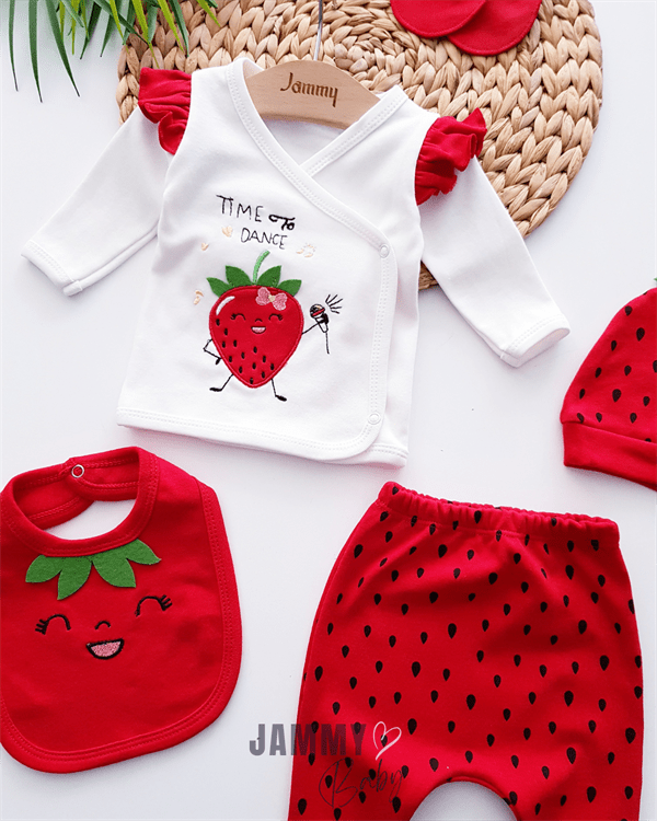 singer strawberry 5 parça yenidoğan set - pembe - Justyol