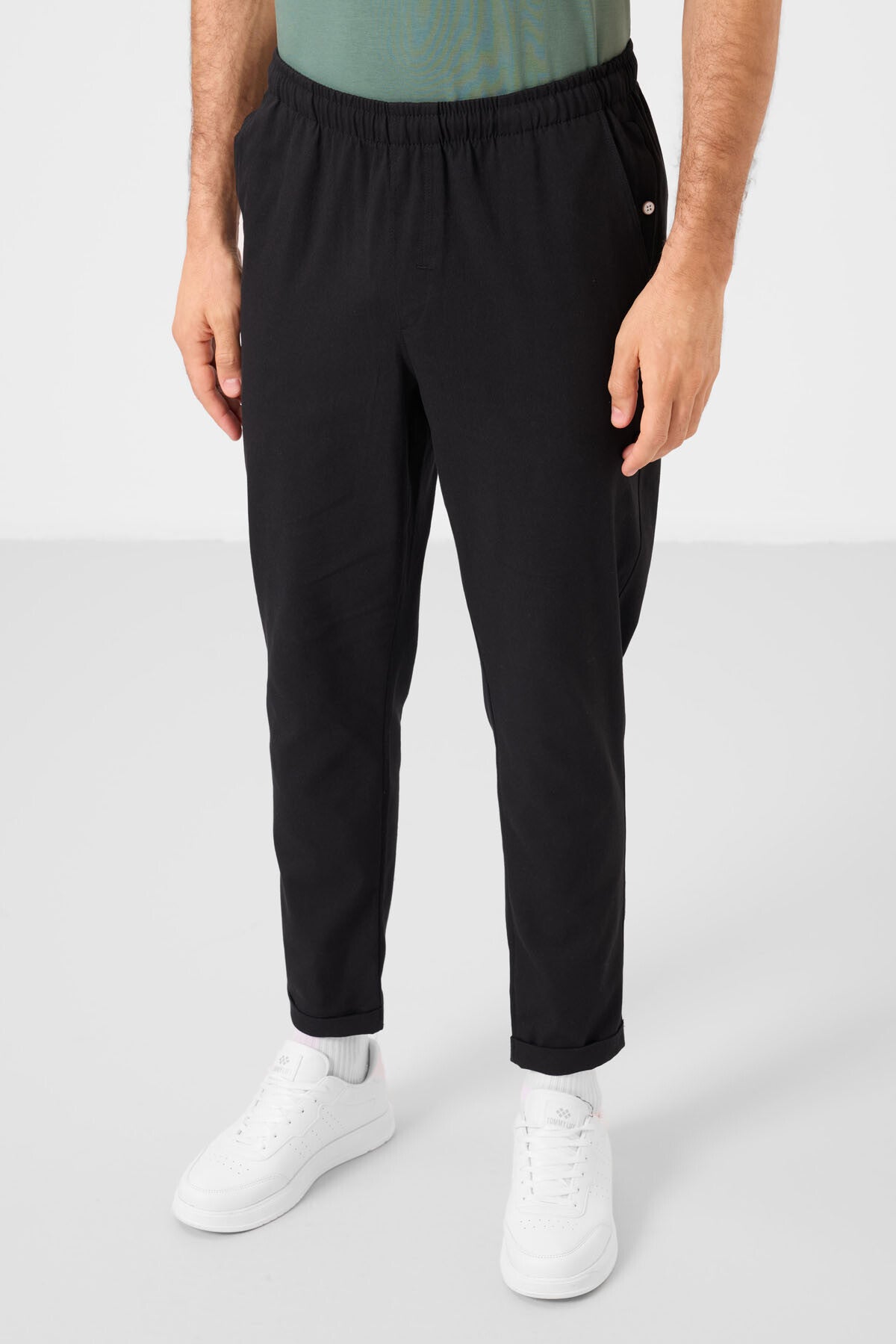 standart fit dokuma hafif esnek chino erkek pantolon - 82178 - Justyol