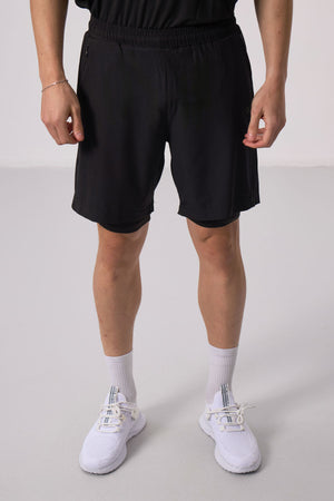 polyester ince yumuşak standart fit erkek taytli şort - 81287 - Justyol