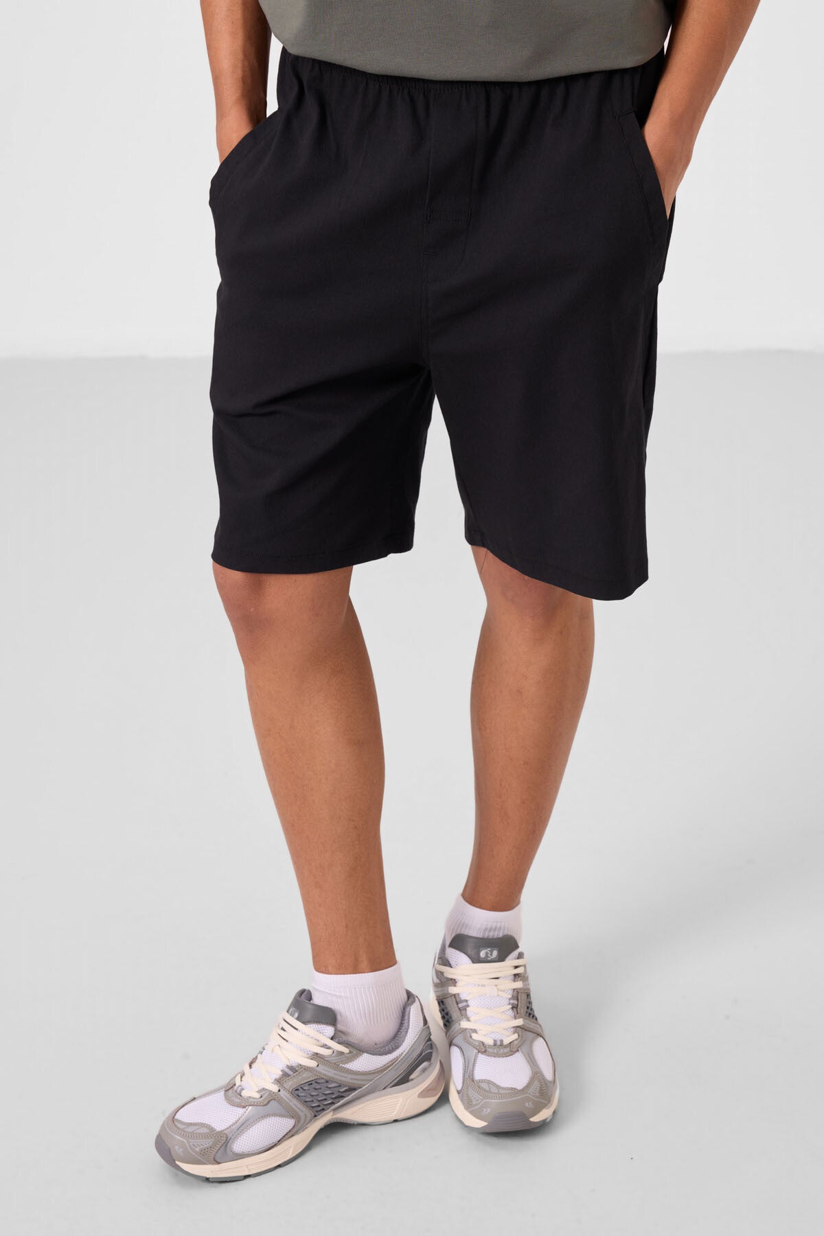 standart fit dokuma hafif esnek chino erkek şort - 81292 - Justyol