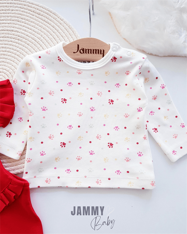 smart cat salopet & pati desen body set - somon - Justyol