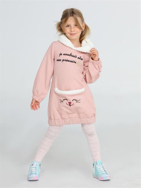 yumoş prenses hoodie elbise - Justyol
