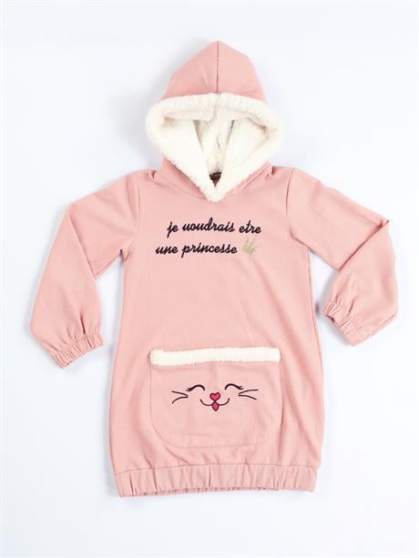 yumoş prenses hoodie elbise - Justyol
