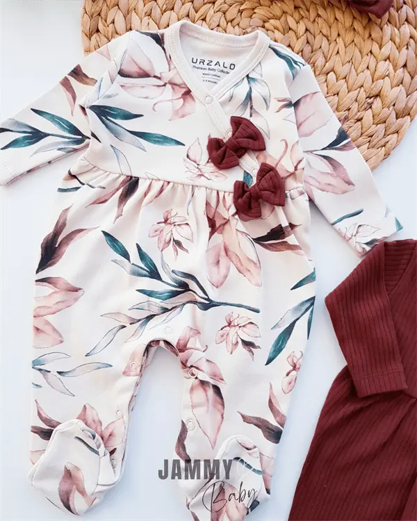 Autumn Leaves 2 Piece Jumpsuit Set - GREEN - Justyol