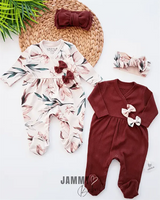 Autumn Leaves 2 Piece Jumpsuit Set - GREEN - Justyol