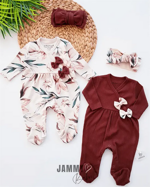 Autumn Leaves 2 Piece Jumpsuit Set - GREEN - Justyol