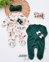 Autumn Leaves 2 Piece Jumpsuit Set - GREEN - Justyol