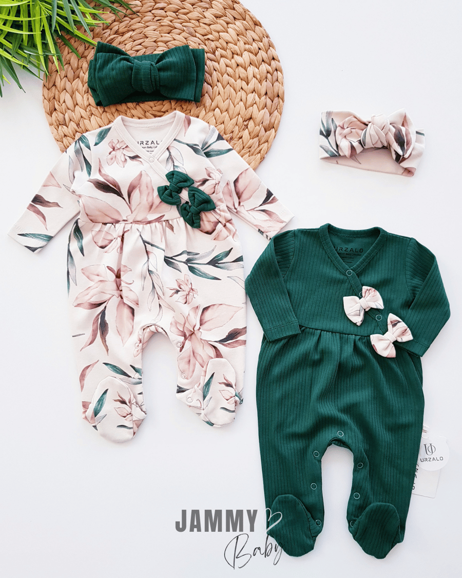 Autumn Leaves 2 Piece Jumpsuit Set - GREEN - Justyol