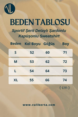 Sweat-shirt à capuche en molleton avec détails de bandes sportive - Justyol