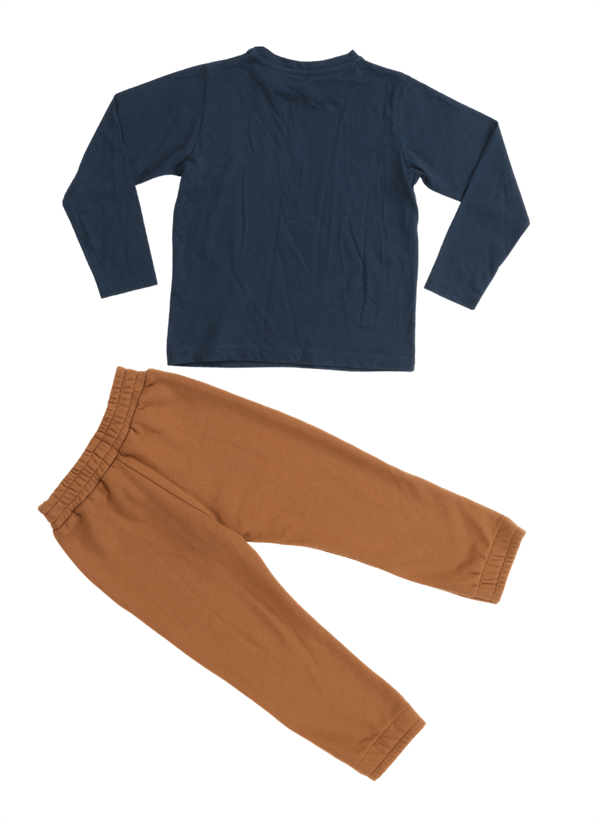 t - rex baskili jogger pantolon + uzun kol - t-shirt takim - Justyol