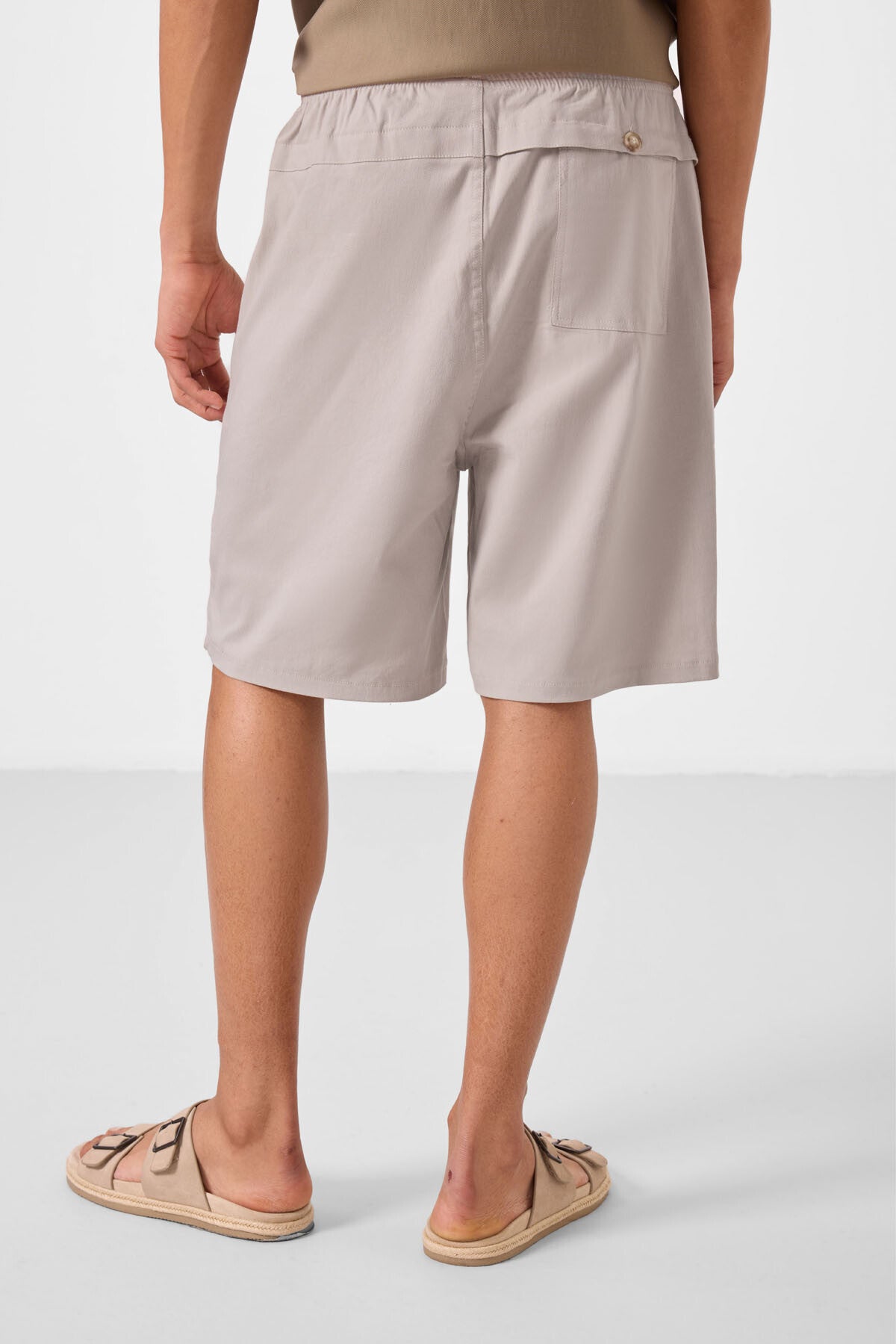 standart fit dokuma hafif esnek chino erkek şort - 81292 - Justyol