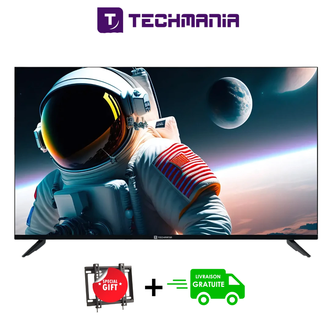 TV Techmania 32″ 4K UHD Android, petit écran mais résolution ultra nette pour tous vos médias. Digitronics
