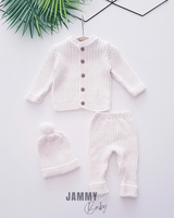 Triko Hırkalı Unisex Şapkalı Takım - Justyol