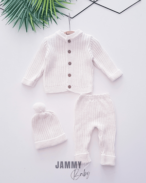 Triko Hırkalı Unisex Şapkalı Takım - Justyol