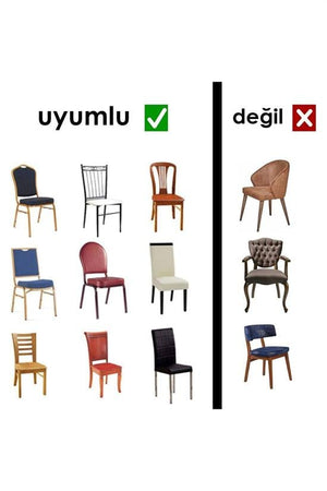 tuğla desen sandalye kilifi yikanabilir likrali esnek lastikli sandalye örtüsü () - Justyol