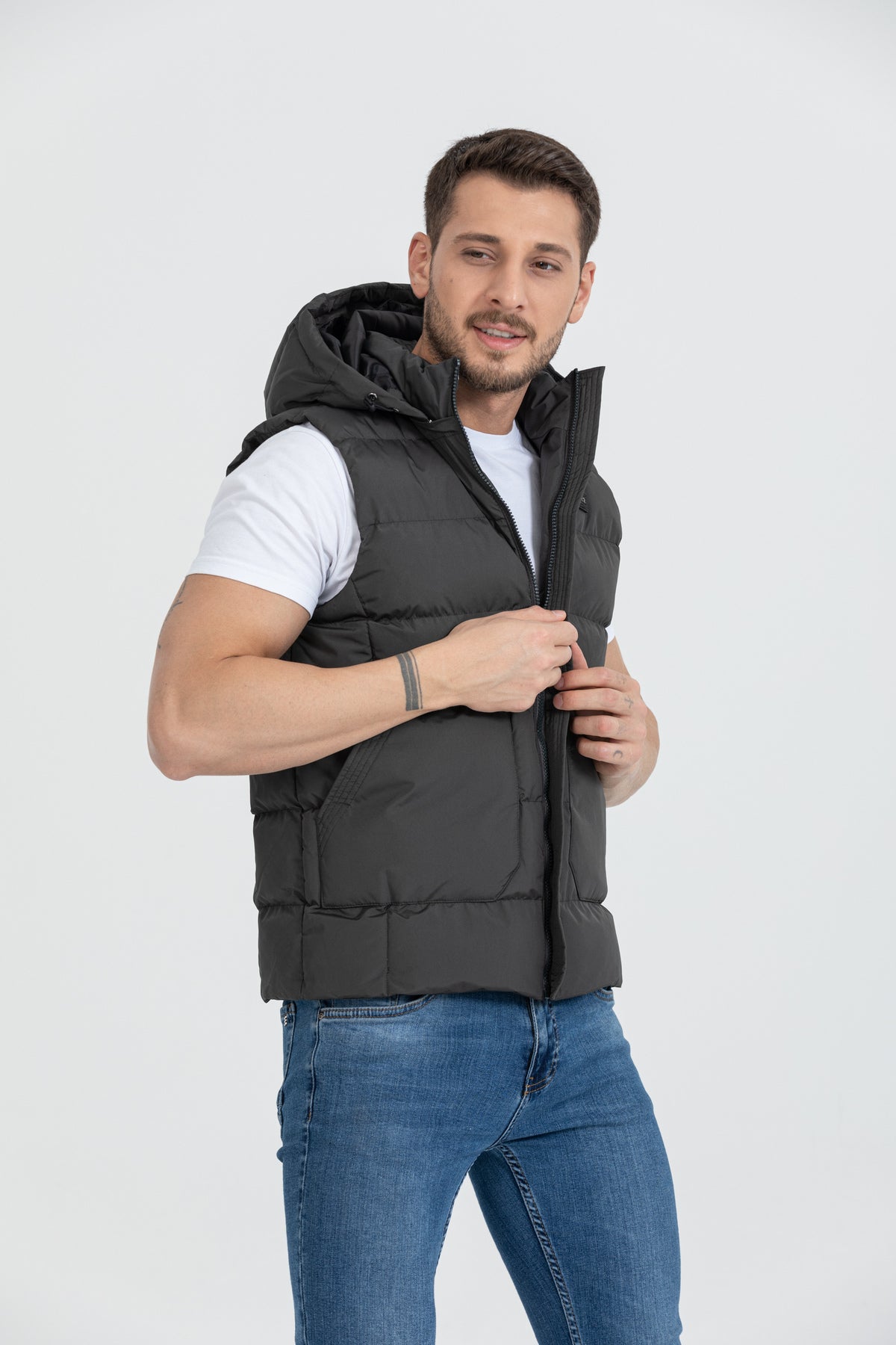 Erkek Yelek - khaki - 54087 - Justyol