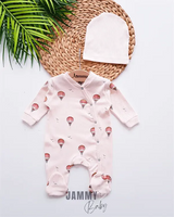 flying balloon ribbed fabric hat jumpsuit set - Justyol