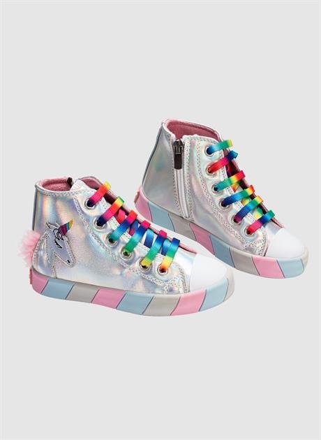 unicorn hologram yandan dikişli ortopedik kiz sneakers - Justyol