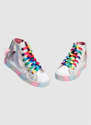 unicorn hologram yandan dikişli ortopedik kiz sneakers - Justyol