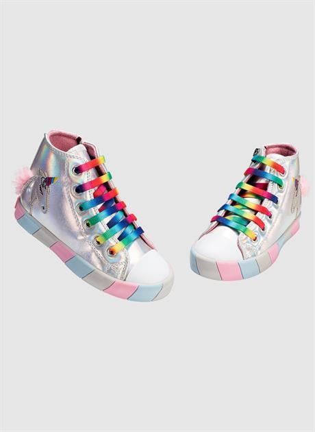 unicorn hologram yandan dikişli ortopedik kiz sneakers - Justyol