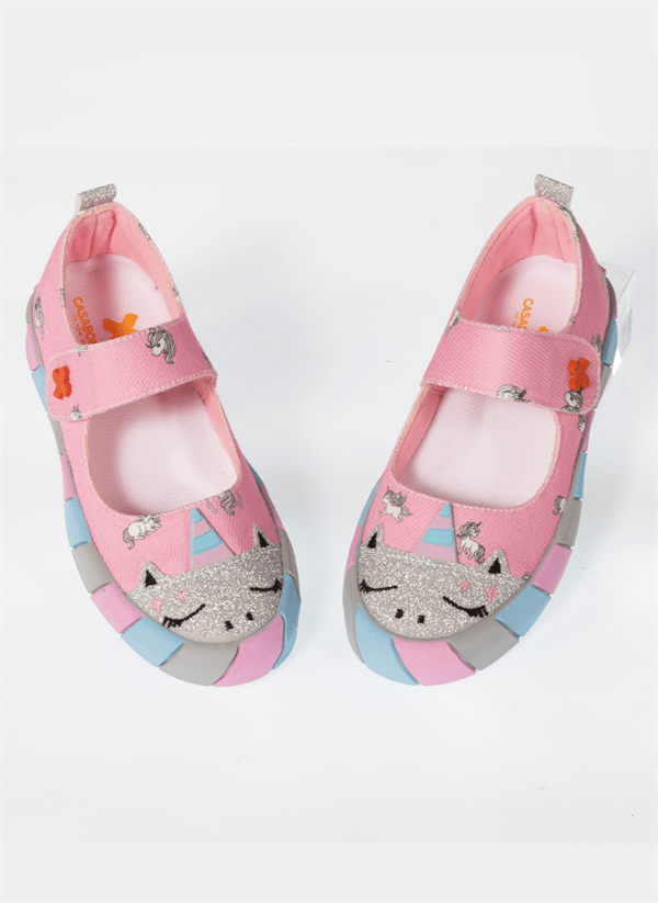 unicorn kanvas 3d baskili kiz çocuk babet - Justyol