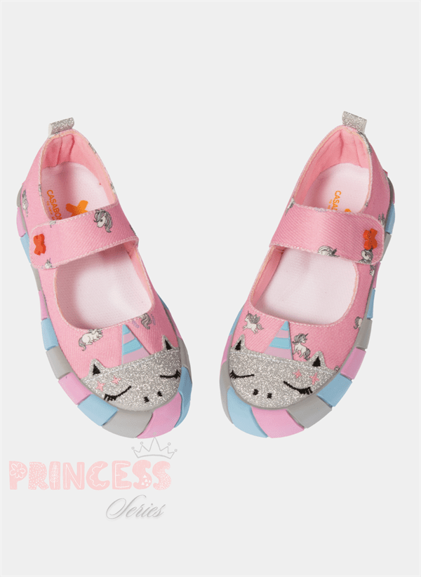 unicorn kanvas 3d baskili kiz çocuk babet - Justyol