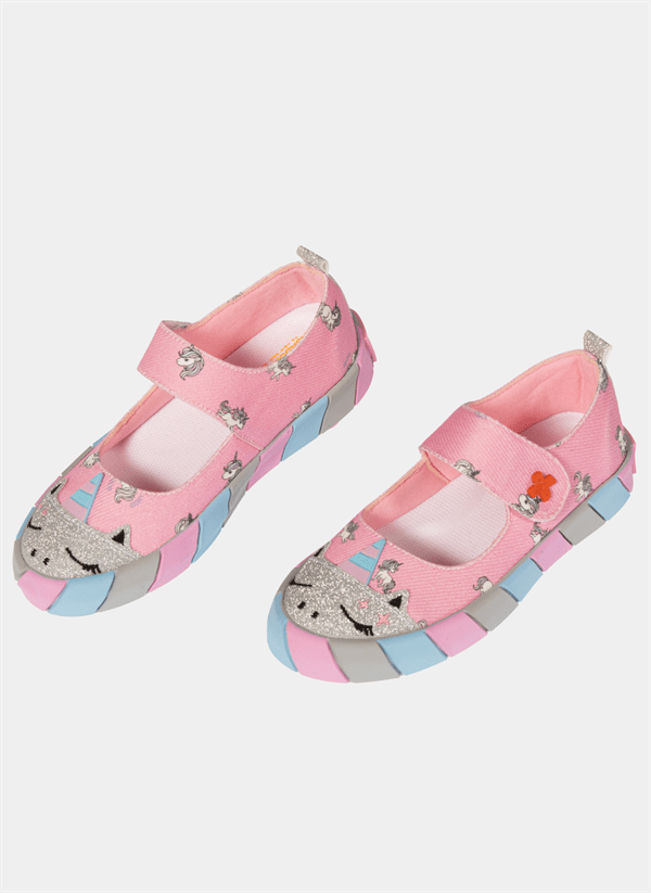 unicorn kanvas 3d baskili kiz çocuk babet - Justyol