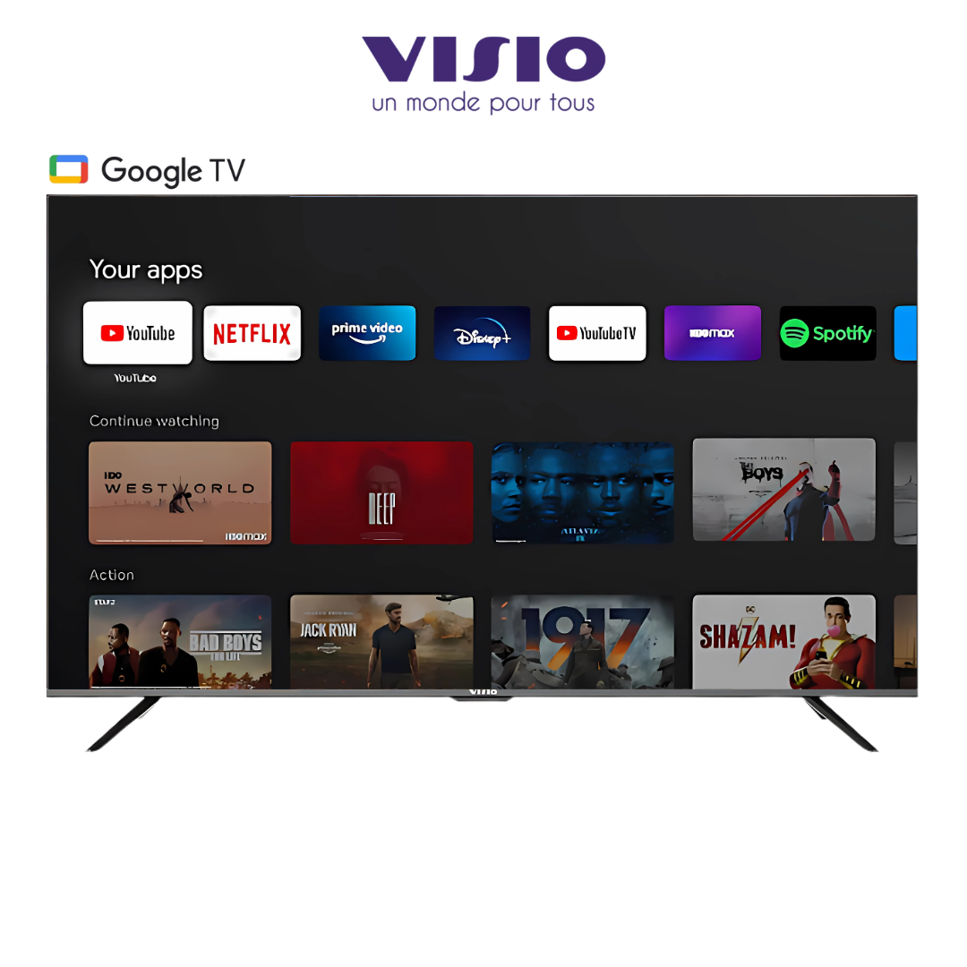 TV Visio 50” 4K UHD, image immersive et fonctionnalités Google TV intégrées. Digitronics