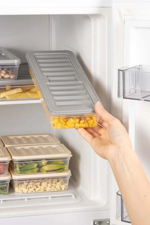 Set de 9 récipients Freshbox adaptés au micro - ondes et au congélateur - Gris - Justyol