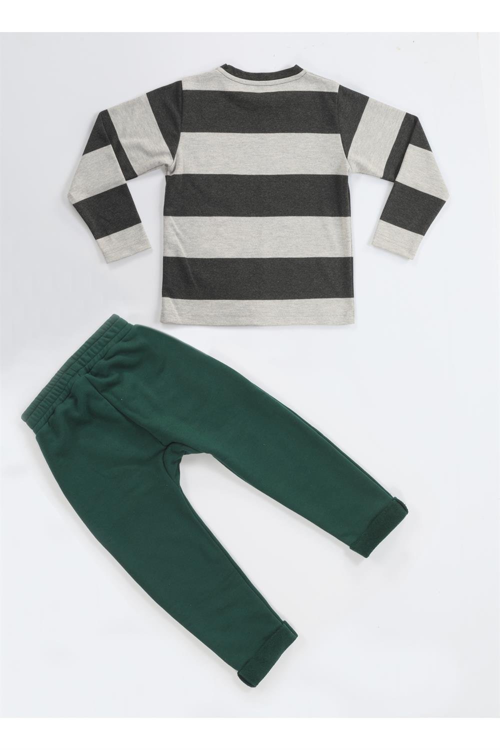 yeşil t - rex cepli baggy pantolon + t-shirt k - Justyol